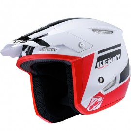 Casque kenny TRIAL UP GRAPHIC blanc/ROUGE