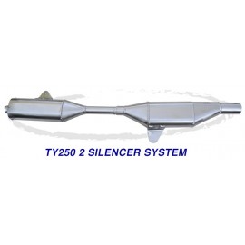 Ligne Yamaha TY 250 bi-amortisseurs échappement