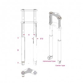 Support garde boue avant racing grib Bultaco SHERPA betor 35