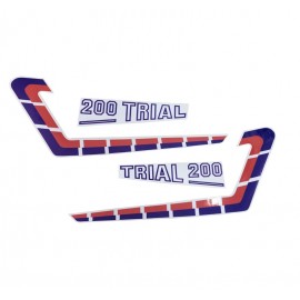 Fantic 200 jeu autocollants plaques latérales origine