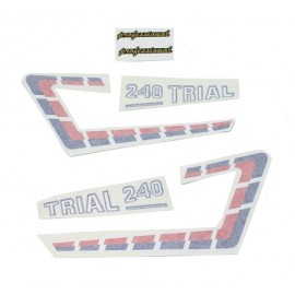 Fantic 240 jeu autocollants plaques latérales origine
