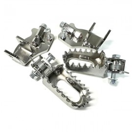 Repose-pieds Arrière Universel Pour Moto 125/250/300/RC - En Alliage Aluminium Anodisé Orange, Pour Modèles 2014+